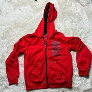 Boys Red Nike Zip Up Jacket - 4-5